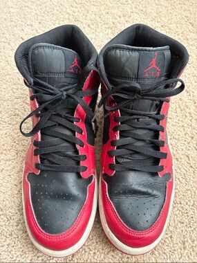 Nike Air Jordan Mid Gym Red Black/White Athletic Sneakers